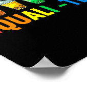 Boba Tea Equali Tea Lgbt Pride Rainbow Poster (Ecke)