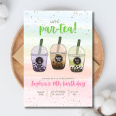 Boba Tea Geburtstagsparty Einladung, Blase Tee Einladung