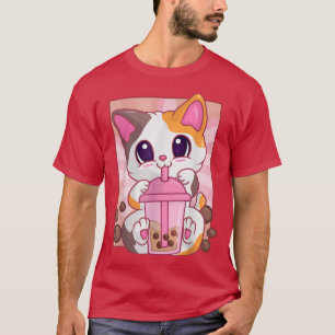 Boba Tea Girls - Anime Kawaii Maneki N. T-Shirt