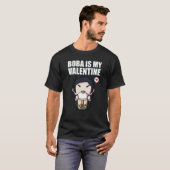 Boba Tea is My Valentine Vampire Anti Valentines D T-Shirt (Vorne ganz)