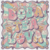 Boba Tea Liebhaberin Aufkleber (Vorderseite)