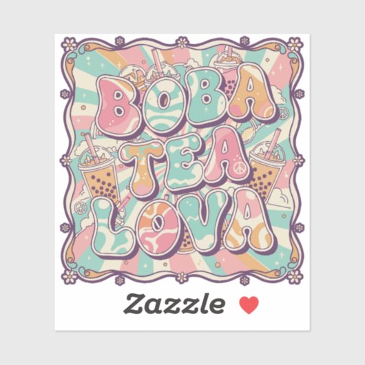 Boba Tea Lova Aufkleber (Blatt)