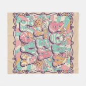 Boba Tea Lova Fleecedecke (Vorderseite (Horizontal))