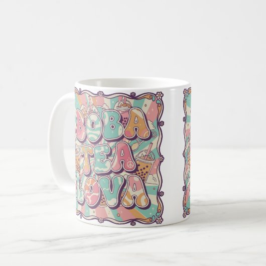 Boba Tea Lova Kaffeetasse (Vorderseite Links)