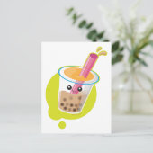 Boba Tea Postkarte (Stehend Vorderseite)