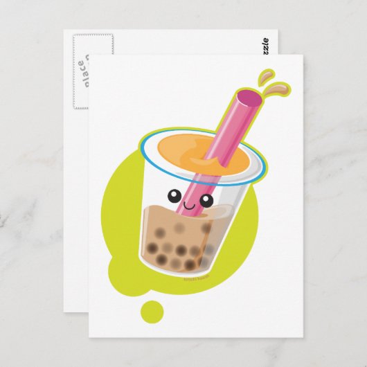 Boba Tea Postkarte (Vorne/Hinten)