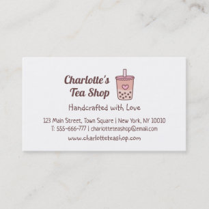 Boba Tea Shop und Royalty Business Cards Visitenkarte