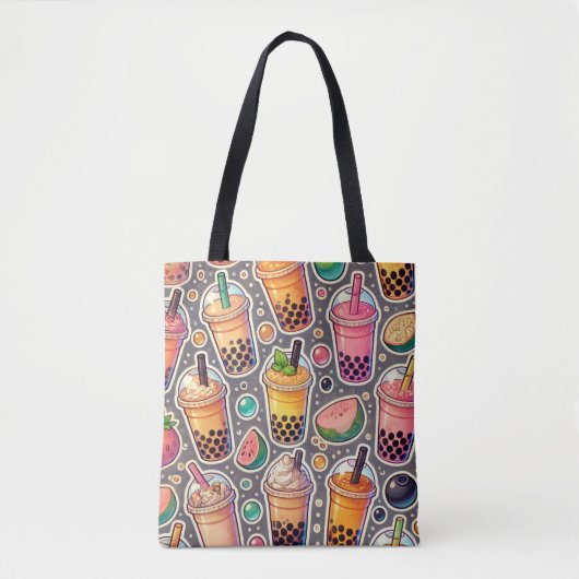 Boba Tee Allover Print Tote Bag Tasche (Vorderseite)