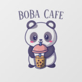 Boba Tee, Blubble Milch Tee Fensteraufkleber (Blatt)