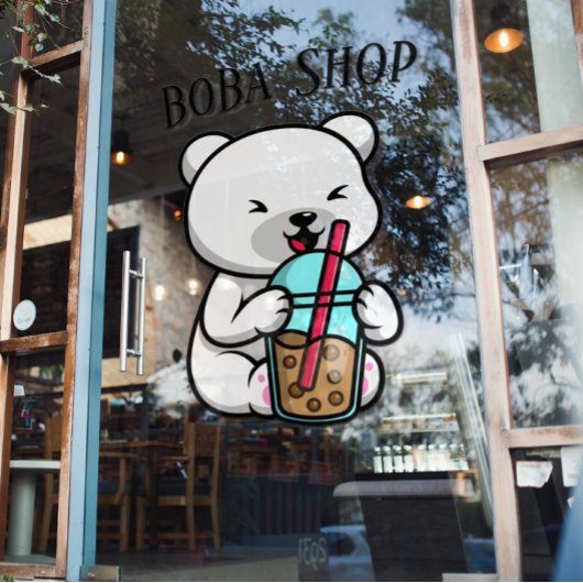 Boba Tee, Blubble Milch Tee Fensteraufkleber