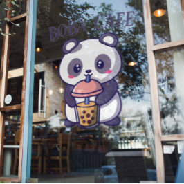 Boba Tee, Blubble Milch Tee Fensteraufkleber
