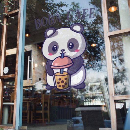 Boba Tee, Blubble Milch Tee Fensteraufkleber