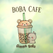 Boba Tee, Blubble Milch Tee Fensteraufkleber (Blatt 3)