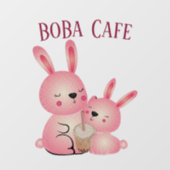 Boba Tee, Blubble Milch Tee Fensteraufkleber (Blatt)