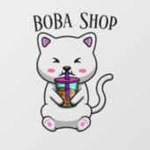 Boba Tee, Blubble Milch Tee Fensteraufkleber (Blatt)