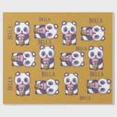 Boba Tee, Blubble Milch Tee Geschenkpapier (Flach)