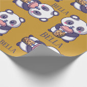 Boba Tee, Blubble Milch Tee Geschenkpapier (Ecke)