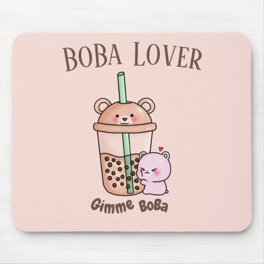Boba Tee, Blubble Milch Tee Mousepad (Vorne)