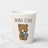 Boba Tee, Blubble Milch Tee Pappbecher (Vorderseite)