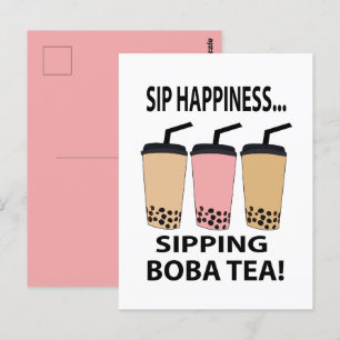 Boba-Tee Bubble Tea Boba-Tee Postkarte