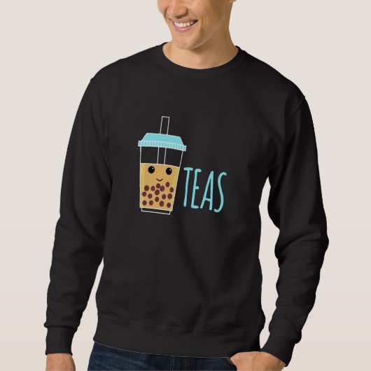 Boba-Tee Bubble Tea Partnerlook-Tees Sweatshirt (Vorderseite)