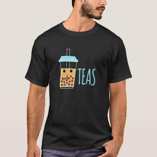 Boba-Tee Bubble Tea Partnerlook-Tees T-Shirt (Vorderseite)
