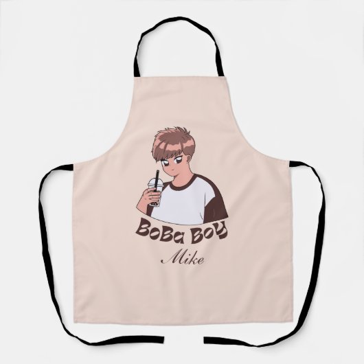 Boba-Tee Bubble Tea Schürze (Vorderseite)