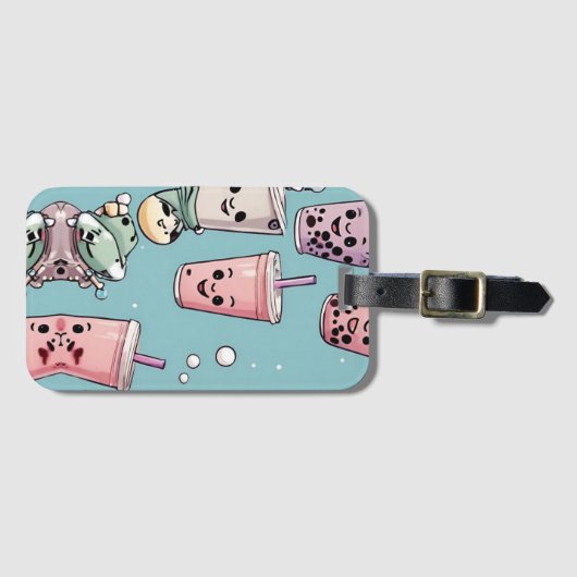 Boba Tee Gepäckanhänger (Vorderseite (Horizontal))