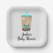 Boba Tee Inspirierte Babydusche Pappteller (Vorderseite)
