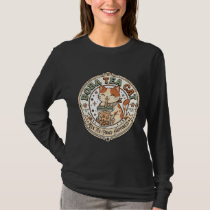 Boba-Tee-Katze Boba-Tee-Katze Vintage-Vektor-Art-S T-Shirt