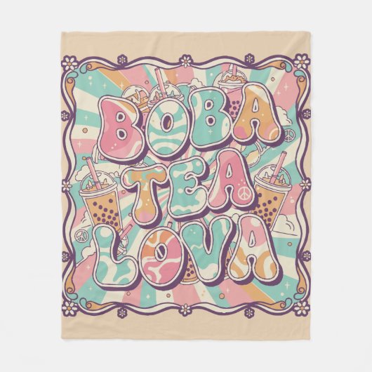 Boba-Tee-Liebhaberin Fleecedecke (Vorderseite)