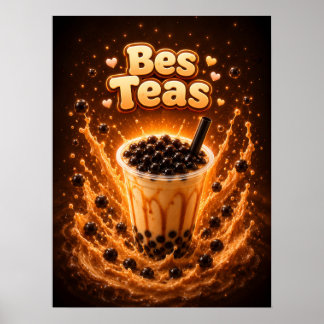 Boba-Tee-Perle Süße Stimmung Poster