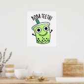 Boba Teeth Funny Boba Tea Pun Poster (Küche)