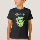 Boba Teeth Funny Boba Tee Pun Dark BG (Vorderseite)