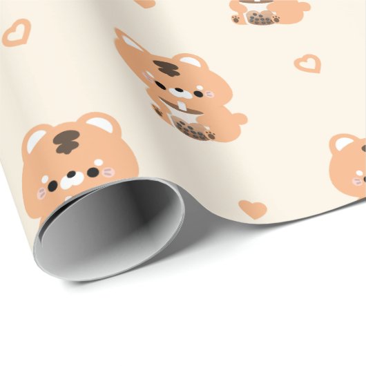 Boba Tiger Geschenkpapier (Rolleneckpunkt)