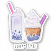 BOBA Time Bubble Tee Aufkleber (Vorderseite)
