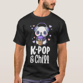 Boba und KPop Kawaii Panda Bubble Tea KPop Falken T-Shirt (Vorderseite)