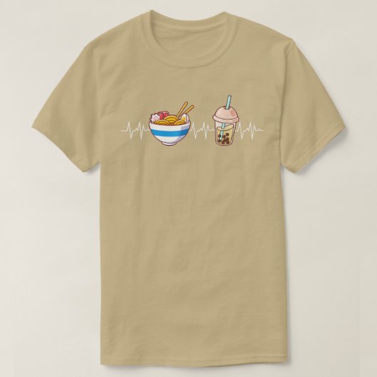 Boba und Ramen Heartbeat Kawaii Bubble Tee Noodles (Design vorne)