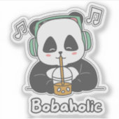 Bobaholic Bubble Tee Boba Sticker (Vorderseite)