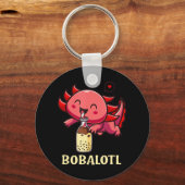 Bobalotl Axolotl Boba Tea Blase Milk Lover Schlüsselanhänger (Vorderseite)