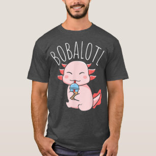 Bobalotl Axolotl Boba Tea Blubble Milk 287 T-Shirt