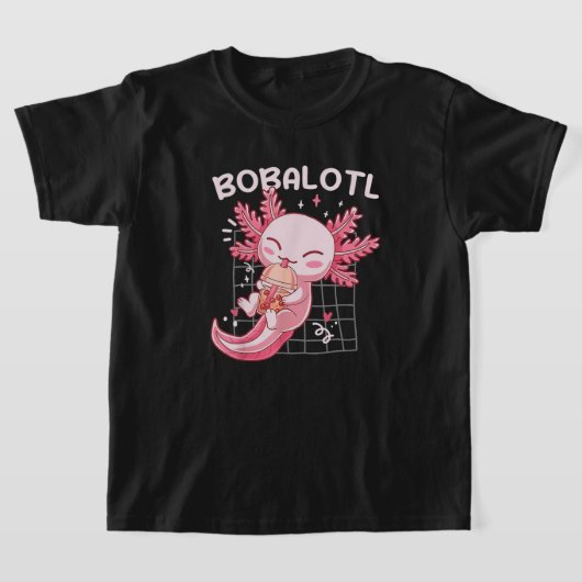 Bobalotl Axolotl Boba Tea Bubble Anime Gift Girls T-Shirt (Ablage )