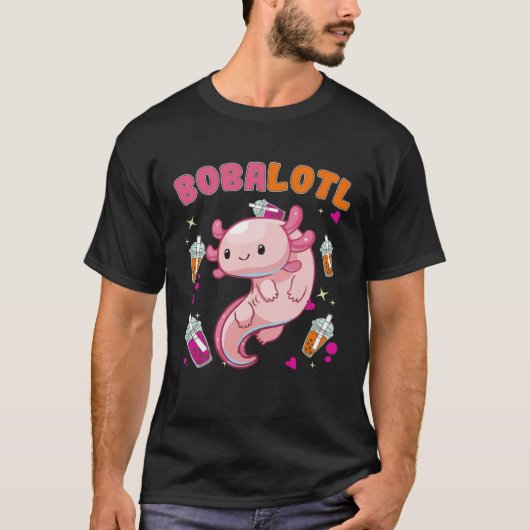 Bobalotl Axolotl Boba Tea Bubble Milk  1 T-Shirt (Vorderseite)