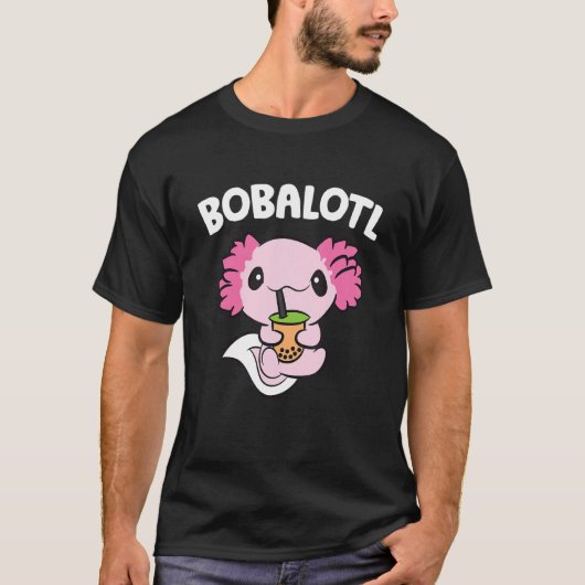 Bobalotl Axolotl Bubble Tea Blase Milk Boba Tee A (Vorderseite)