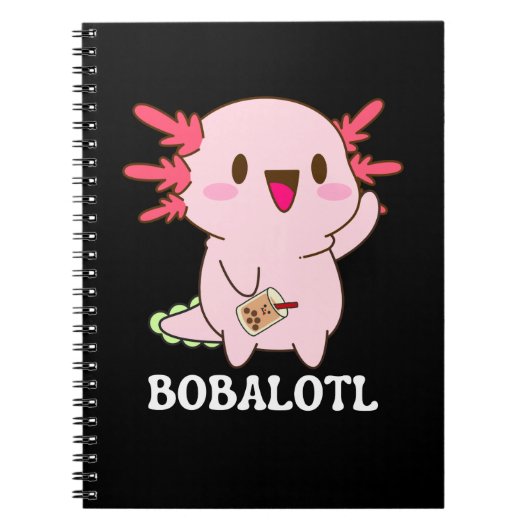 Bobalotl Axolotl Bubble Tea Notizblock (Vorderseite)