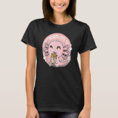 Bobalotl Axolotl Milk Tea Axolotl Drinking Boba Te T-Shirt (Vorderseite)