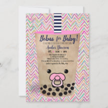 Bobas für Baby Pink Boba Tee Inspiriert Babydusche