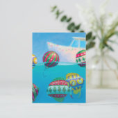 Bobber Fish Bulbs Weihnachtspostkarte Feiertagspostkarte (Stehend Vorderseite)