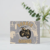 Bobber Garage Postkarte (Stehend Vorderseite)