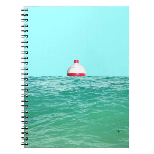 Bobber im Wasser fischen Notizblock (Vorderseite)